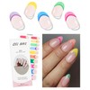 JMEOWIO Nagelfolie Bunte French Tip Gel Nail Nagelfolien Selbstklebend Nagelsticker