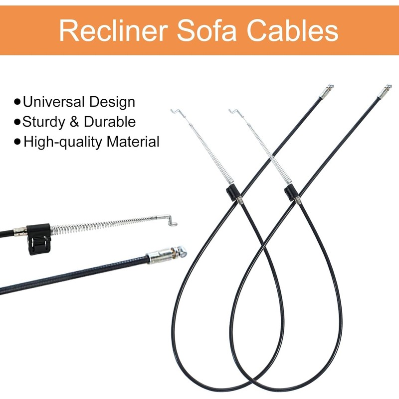 2PCS Universal Recliner Cable Replacement - Sofa Couch Recliner Pull