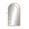 Deco 79 Metal Room Wall Mirror Arched Window Pane Entryway