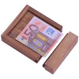 Money – The Money Safe – for money gifts in beautiful packaging – trick box – thinking game – puzzle game – wooden logic game