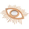 Nordic Makeup Mirror Rattan Woven Eye Shape Wall Hanging Mirror
