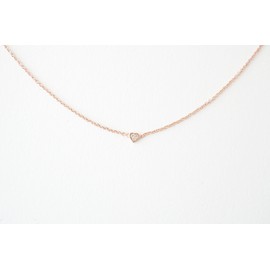 Honeycat Crystal Micro Pave Mini Heart Bracelet in 18k Rose Gold Plate | Minimalist, Delicate Jewelry (Rose Gold)