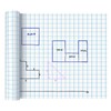 Jetec 1" Large Grid Graph Paper Roll 19.7 Inch x