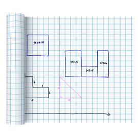 Jetec 1" Large Grid Graph Paper Roll 19.7 Inch x 197ft Drafting Paper for Back to School Classroom Teaching Supplies Kids Students Gifts(1 Roll)