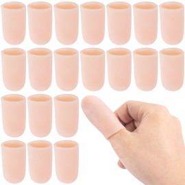 Isslly 20 PCS Gel Finger Sleeve Protectors, Silicone Clear Finger Support, Finger Sleeves for Arthritis, Hands Cracking, Blisters - 1.69 in