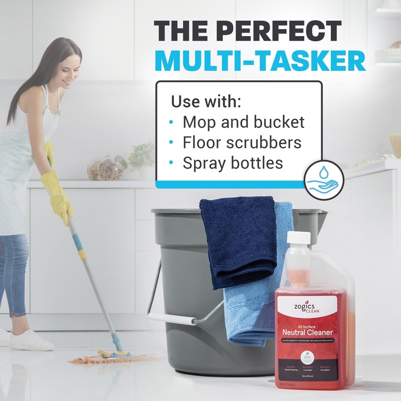 Zogics All Surface Neutral Cleaner – Floor Cleaner Solution with