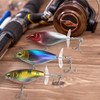 3 Pcs Floating Fishing Lures with Rotating Tail, Whopper Surface