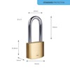 Yale Y110B/50/166/1/B Brass Padlock 50 mm LS Piece 1 Box,