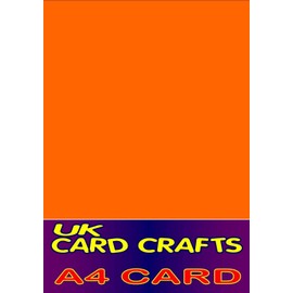 StellaWeds 20 x A4 Orange Card Stock - 260gsm