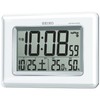 Seiko SQ424W Clock, Wall Clock, Multipurpose, Radio Control, Digital Calendar,