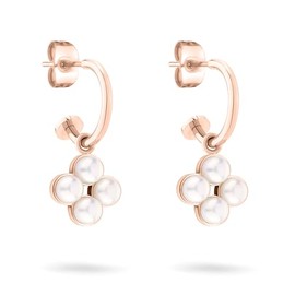 Tamaris Hoop earrings TJ-0520-E-23, Stainless Steel, Glass Pearl