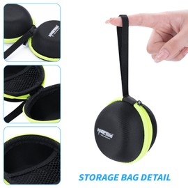 MAGICYOYO Yoyo Ball Storage Bag, Professional Yoyo Caser, Yo-Yo Carry Bag with Hand Strap for Outdoor Equipment Protective Bag with Interior Zip Mesh- Black green