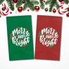 Christmas Napkins, Merry And Bright, Green and Red Paper Dinner