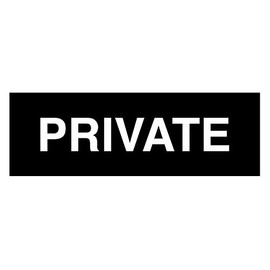 Signs ByLITA Basic Private Sign (Black) - Medium 1 Pack