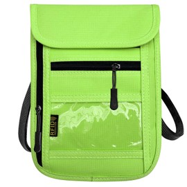 Travel Neck Wallet Pouch and Passport Holder，Travel Neck Pouch Passport Holder for Women & Men, Green