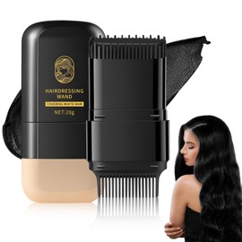 LUSCOR Peine de Tinte para Cabello - Hair Dye Stick,Barra reparadora de color de cabello portátil, cubre canas, uso rápido, unisex (negro)