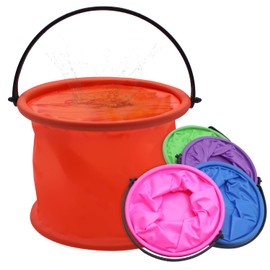 TETEWEVER Pack of 5 Foldable Bucket 2 L Bucket Foldable Portable Folding Bucket Brush Cleaning Bucket Small for Painting, Beach, Camping and Outdoor Activities