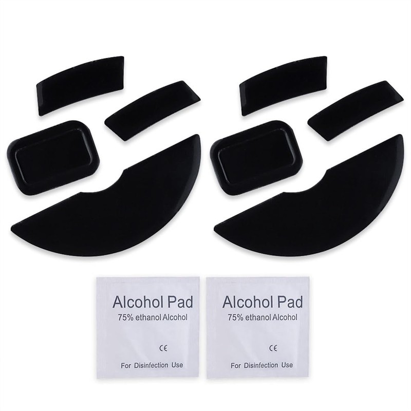 2Sets Rounded Edges Curved Mouse Feet Pads Skates Compatible for