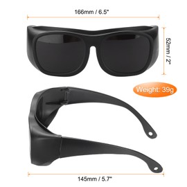 sourcing map Welding Safety Glasses IR Shade 8 PPE Protective Glasses 145x165x52mm Light-Proof Wrap-Around Lens Lightweight CE Certified Protective Welding Eyewear for Men Women Eye Protection