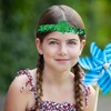 Wziys 2pcs St. Patrick's Day Green Sequins Shamrock Headbands Elastic