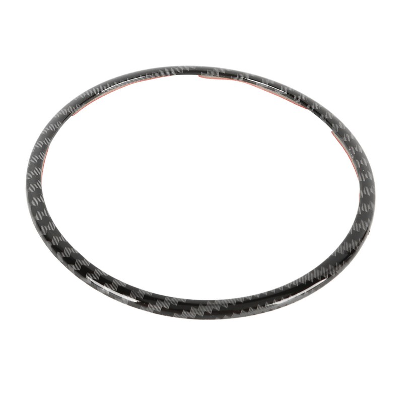 Steering Wheel Emblem Ring Carbon Fiber Look Simple Cool Replacement