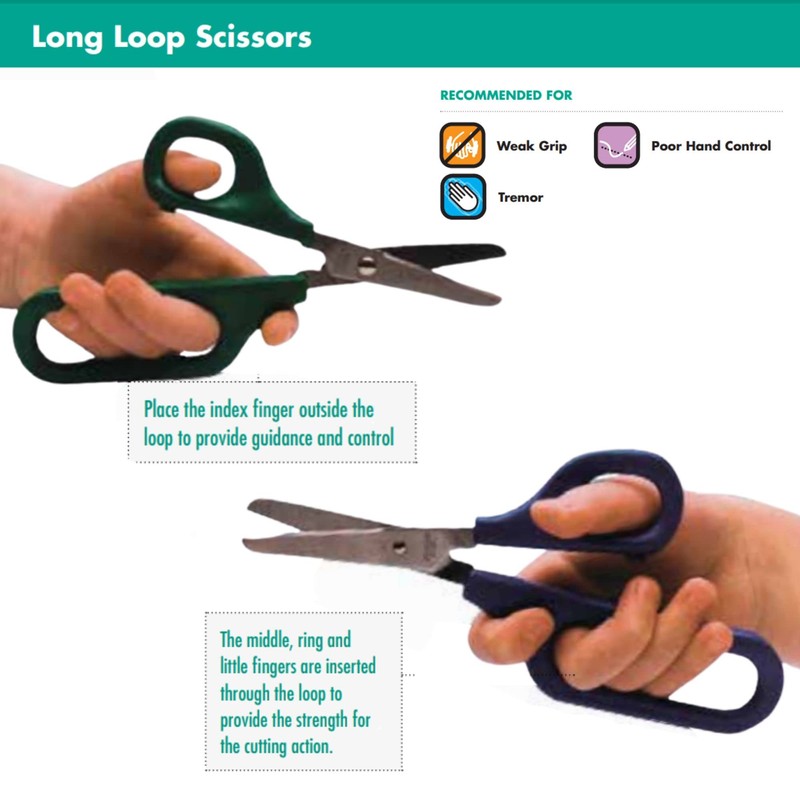 PETA Easi-Grip Long Loop Scissors - Stainless Steel and Long