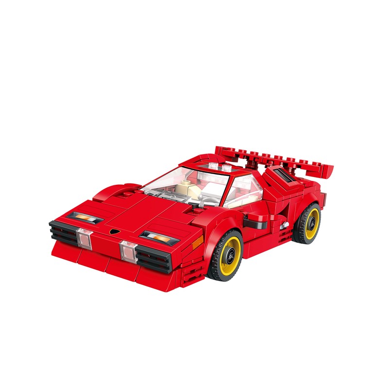 Lambo Countach Racing Car Building Block Set (355 Pieces). Racing