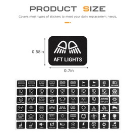 SCUARI 120PCS Car Button Stickers,Switch Panel Stickers,Car Accessories,Dashboard Stickers,Switch Panel Labels for Car Dashboard,Suitable for Switch Panel AR-800,BA80,GA80,GB80,BB80,BC60,GC60