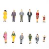 CWBPING 20pcs Model Train G Scale Street Figures 1:25 Painted