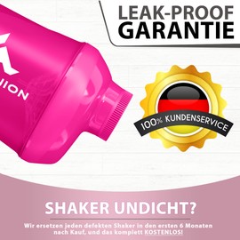 Women’s Protein Shaker, the Original from AMITYUNION, Leakproof Protein Shaker, BPA-Free with Strainer, Scale for Creamy Whey Shakes, Gym Fitness Cup for Isolate and Sports Concentrates