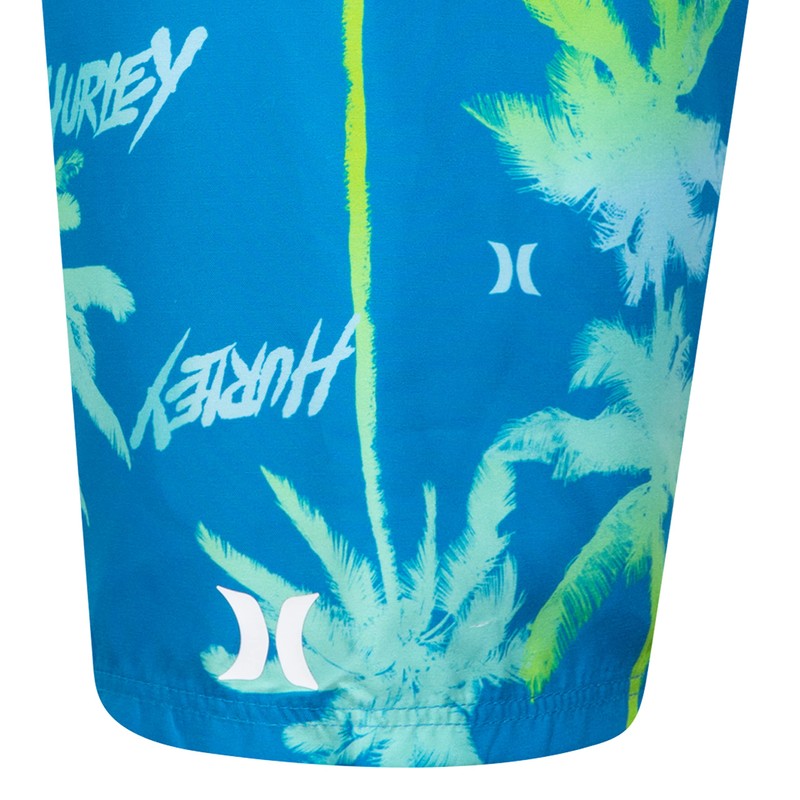 Hurley Boys' Pull On Swim Trunks, Neptune Blue/Palms, 6