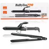 BaByliss PRO Porcelain Ceramic Flat Straightening & Curling Iron DV