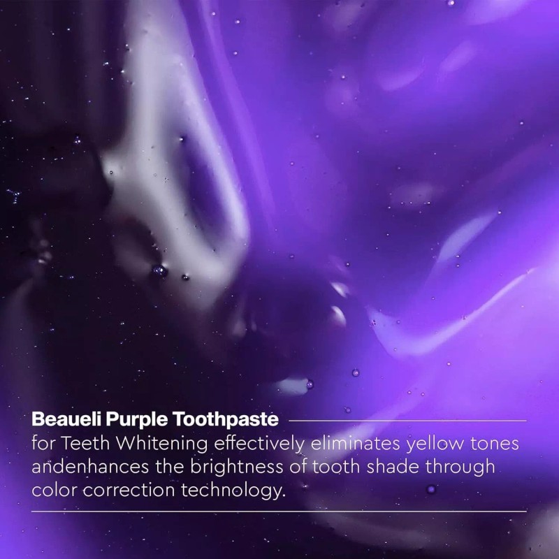 Beaueli Purple Toothpaste for Teeth Whitening. 2 PACK