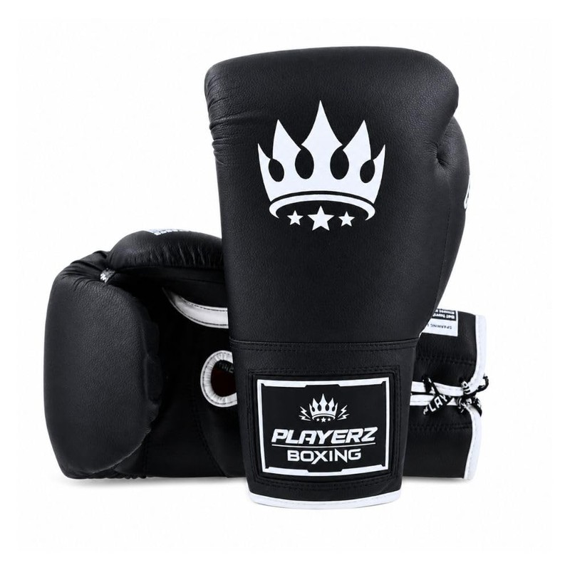 Playerz SparTech Lace Boxing Gloves - Dual-Layered Foam Padding, Premium