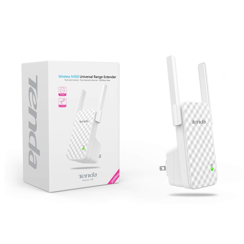 Tenda N300 Wi-Fi Wall Plug Range Extender (A9)