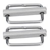 2Pcs Slide Buckle 316 Stainless Steel Rectangle Adjustable Knurled Roller