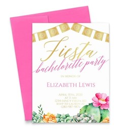 Fiesta Bachelorette Party Invitation, Bachelorette Party Invites, Invitations for Bachelorette Party, Your choice of Quantity and Envelope Color