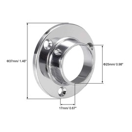 Socket End Support, 4PCS Wardrobe Rail Rod Round Tube End Flange Sockets Zinc Alloy For Display Stands/22mm
