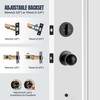 LOQRON Heavy Duty Front Door Handle Set Matte Black Entrance