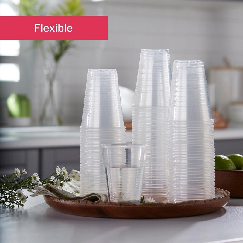 McKesson Drinking Cups, Polypropylene, Disposable, Clear, 9 oz, 100 Count