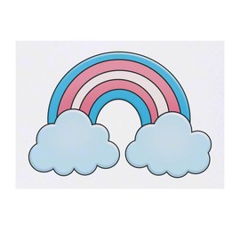 'Trans Pride Rainbow' Temporary Tattoo - Water Resistant, Skin-Safe, Non-Toxic Transfer (TO00062417)