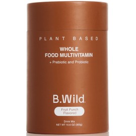 Plant Based Whole Food Vitamin Prebiotic and Probiotic Peach Green Tea Flavour Drinks (300 g, Fruit Punch)