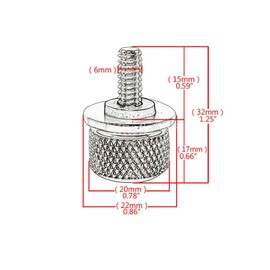HRJZF 4 PCS Stainless Knurled Fender Rear Seat Bolts Screw and Nut Kit Quick Mount Compatible with 1986-2023 Harley Touring Soft (Silver-Silver)
