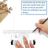 2 Pcs Plastic Measuring Rolling Ruler, 6 Inch Drawing Roller
