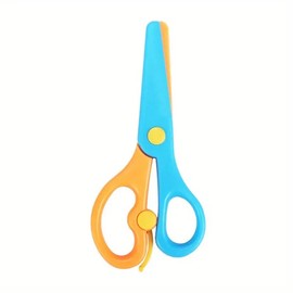 ezkart - Children Safety Scissors Set Preschool Toddler Scissors Kids Scissors for Arts & Crafts, Art Craft Child-Safe Scissors, Pack of 2 (Random Colours)