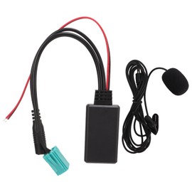 Bluetooth 5.0 Aux Input Audio Adapter Cable with Microphone for Clio Espace Kangoo Megane Scenic