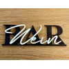 Wein-BAR Schild mit 3D-Schriftzug aus Holz (30cm) Schwarz