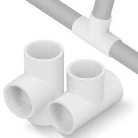 Pack of 12 T Pipe Connectors 25 mm PVC Plastic Pipe Fittings Connectors Adapter T-Piece Pipe Fitting for Greenhouse Frame, Furniture Connector, Tent Connection