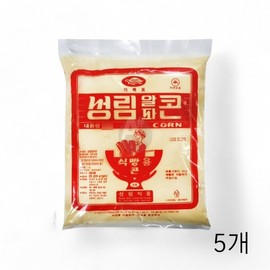 Seonglim Alphacorn Corn Flour 5Kg x 5 Packs, Cooking Powder & Corn Starch Large Capacity 2ea