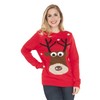 Rubie's Reindeer Ugly Christmas Sweater, Multi, Medium